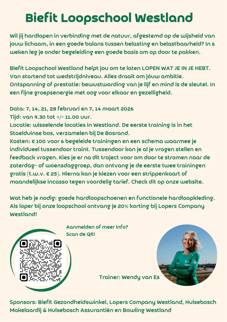 Start to Run Zaterdag (achter) Flyer A5 Biefit Loopschool Westland.pdf
